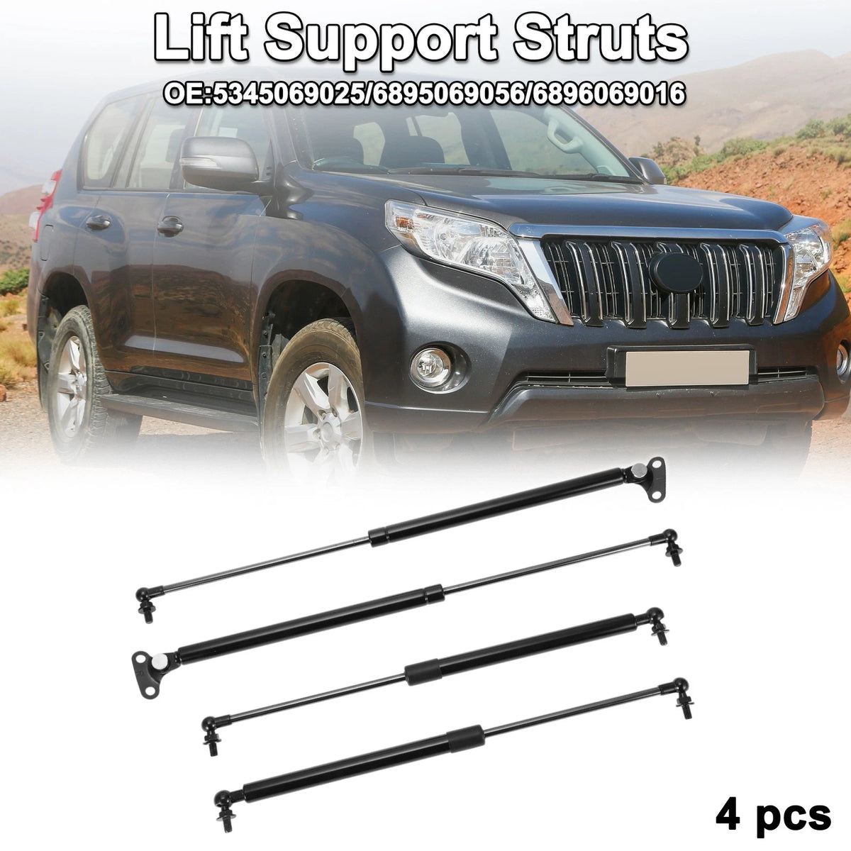 Hood Tailgate Lift Supports Struts for Toyota Land Cruiser (1998–2007)