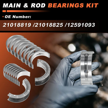 18Pcs Main and Rod Bearings Set for Chevrolet Equinox 2.4L (2000 - 2017)