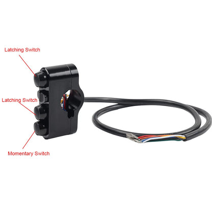 1" Handlebar Control Switches & Wiring Harness for Harley Dyna Sportster (2006-2023)