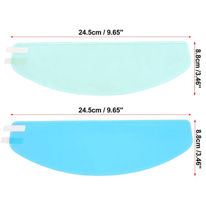 Rain Proof Anti Fog Film / 9.65 x 3.46 / 2 x Sticker for Motorcycle Helmet