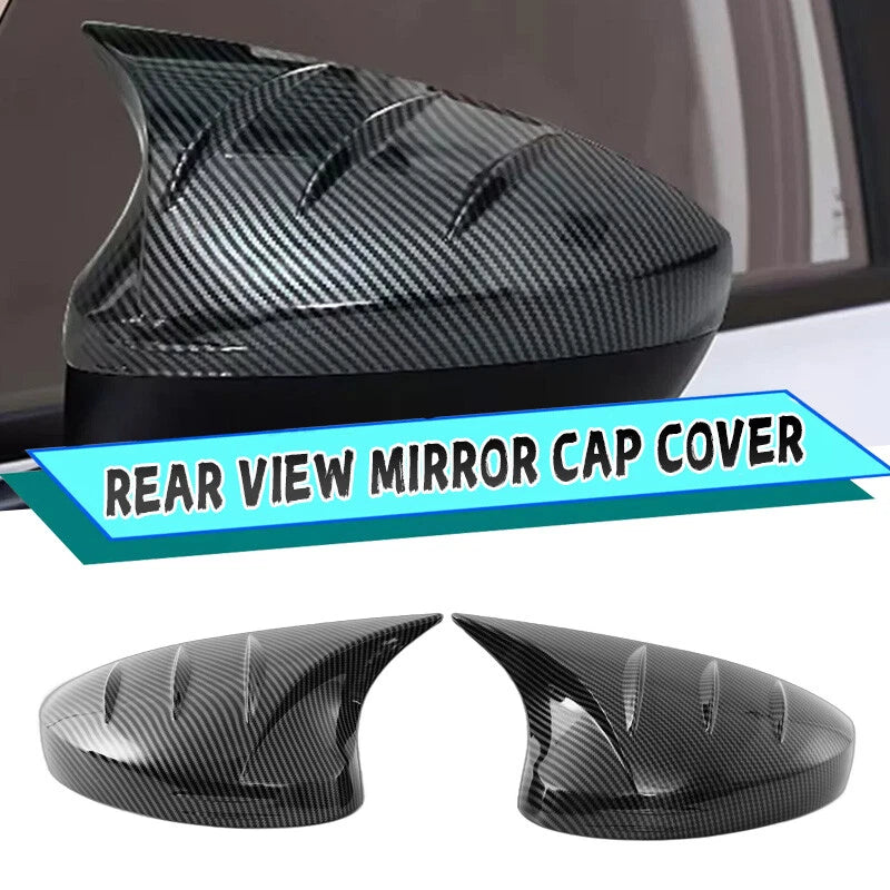 2 x Carbon Fiber Look Rearview Side Mirror Covers for Honda Civic (2022-2024)