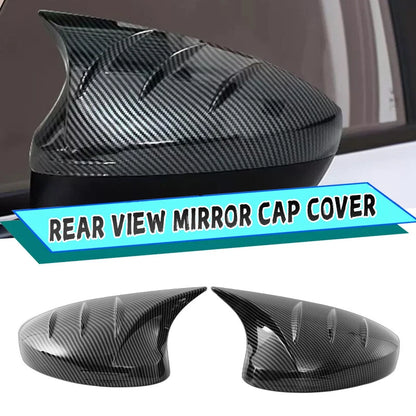 2 x Carbon Fiber Look Rearview Side Mirror Covers for Honda Civic (2022-2024)