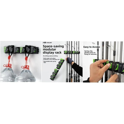 Heavy Duty Fishing Rod Holder Expandable Wall Mount for Garage/Boat Use