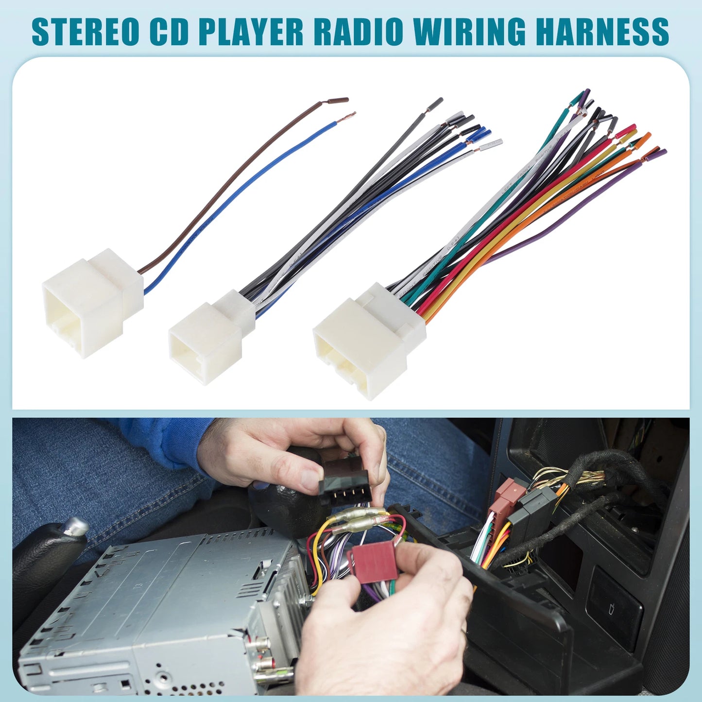 Stereo CD Player Radio Wiring Harness 24 Pin for Ford (1998 - Present)