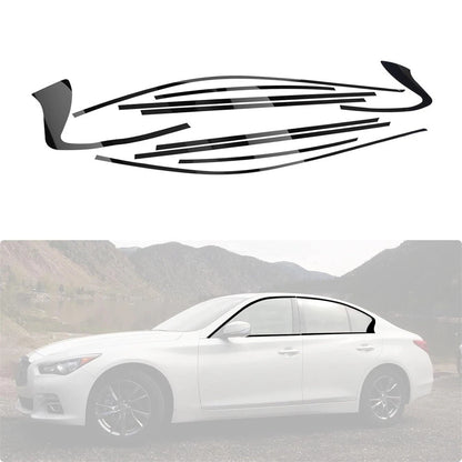 Chrome Blackout Overlay Window Trim for Infiniti Q50 Q50S (2014-2023)
