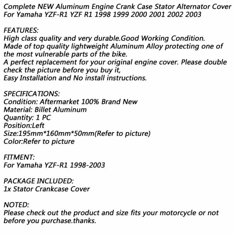Alternator Cover for Yamaha YZF-R1 (1998-2003)