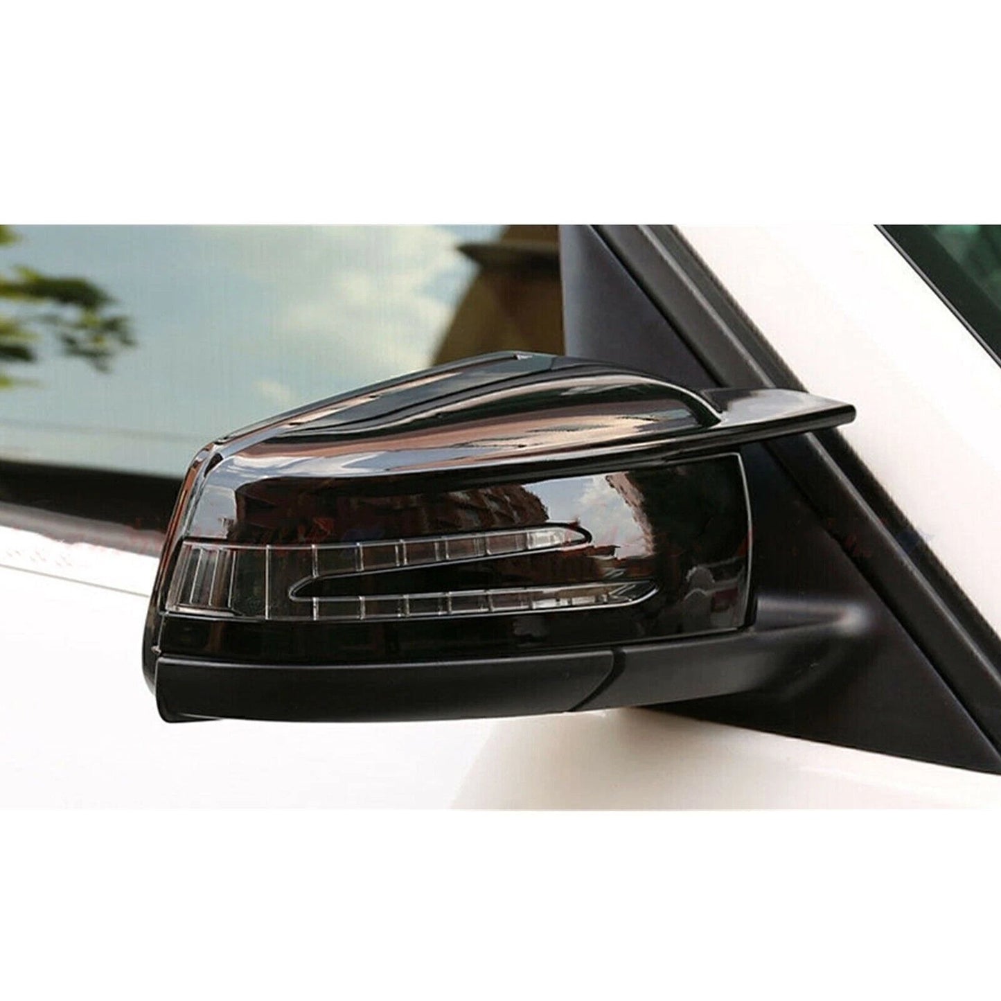 2 x Real Carbon Fiber Rear Side Mirror Covers for Benz W204 W176 W246 W212 W221 (2007-2020)