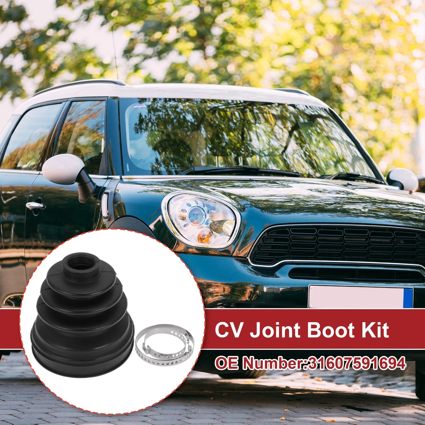 Inner CV Joint Boot Kit w/ Clamps for Mini Cooper (2007-2015)