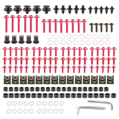 Red Fairing Bolt Kit 2 x Body Screws Nuts Set for Honda CBR250R CBR300R (2011-2020)
