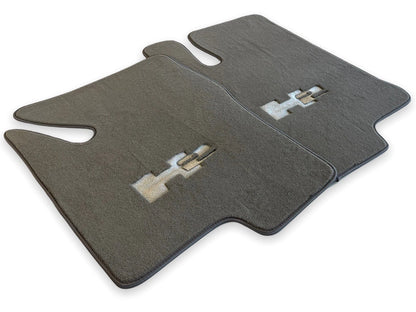 Floor Mats for Hummer H2 Tailored Gray Carpets with H2 Emblem (2003-2009)