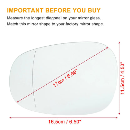 Pair Left Right Mirror Glass Replacement for BMW 335i 135i 328i M3 128i