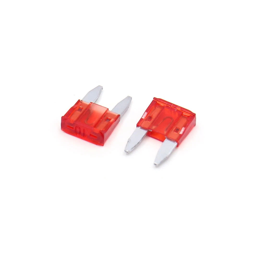 Fuse 200pcs 10A Red Plastic Casing Small Blade Style for Car Vehicle Motorcycle