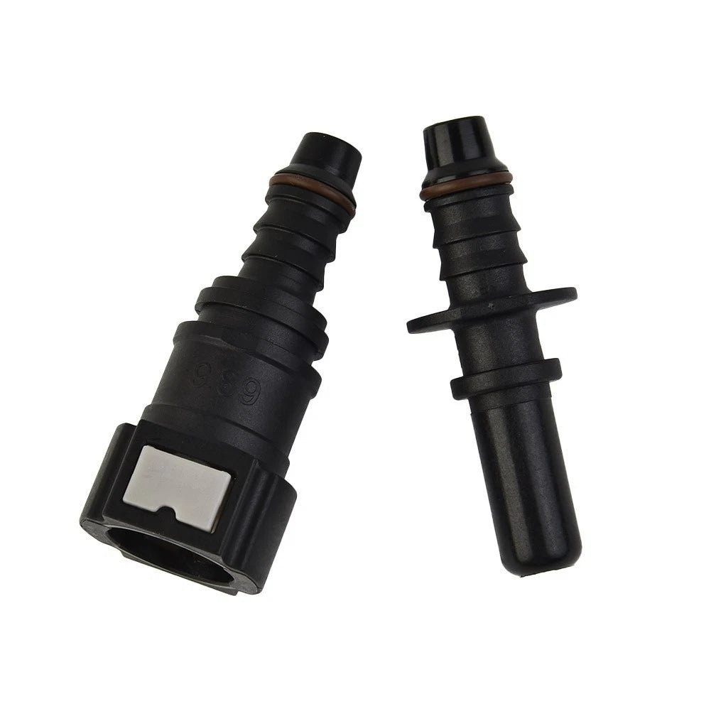 Fuel Line Hose Connector Black Nylon Pipe Connector Quick Release for Vehicle