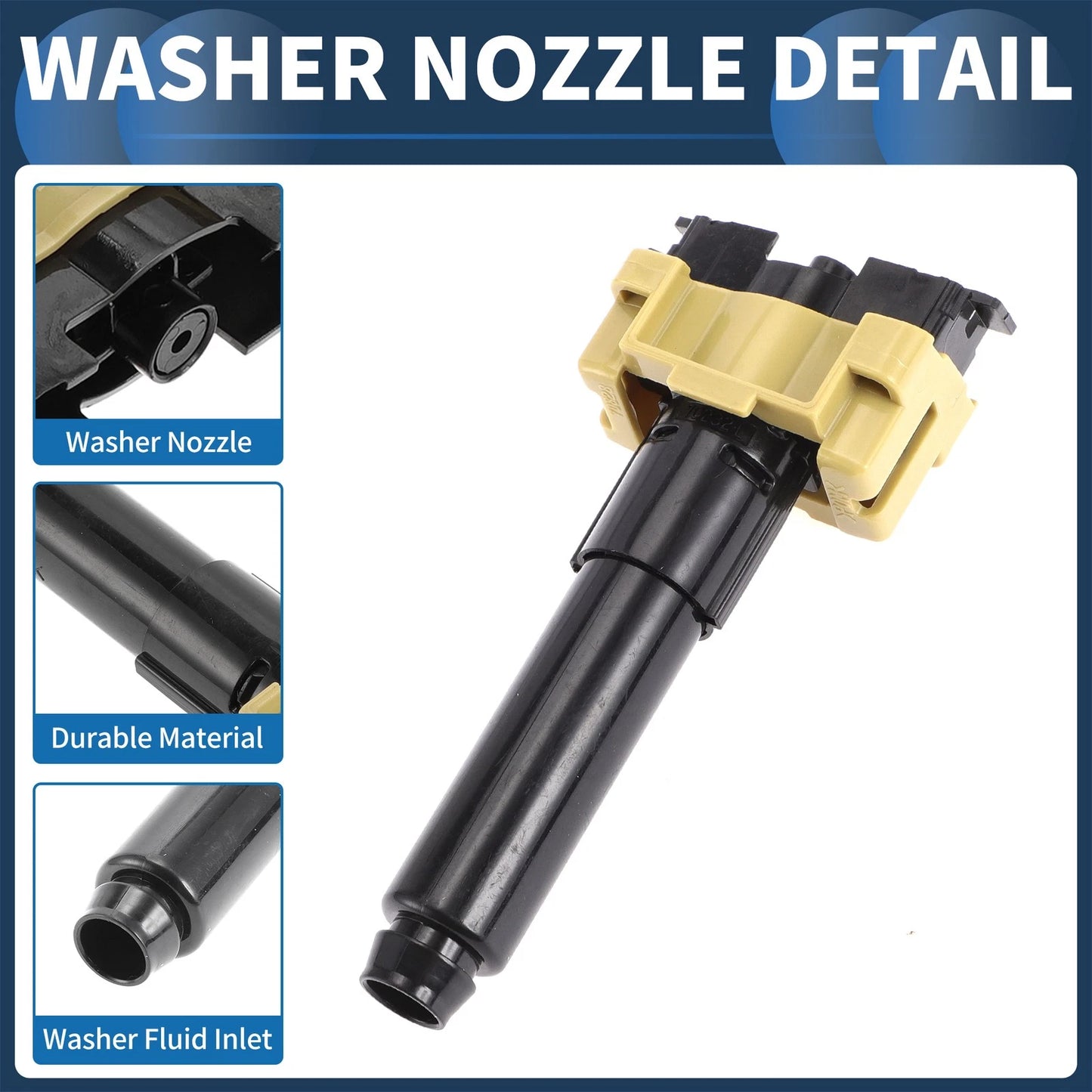 Front Driver Side Headlight Washer Nozzle for Toyota Land Cruiser (2008-2021)