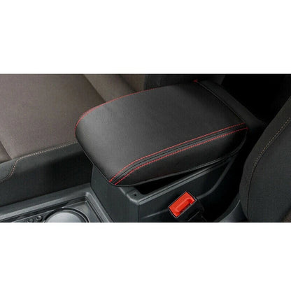Armrest Box Cover Microfiber Leather Red Line Wear-Resistant