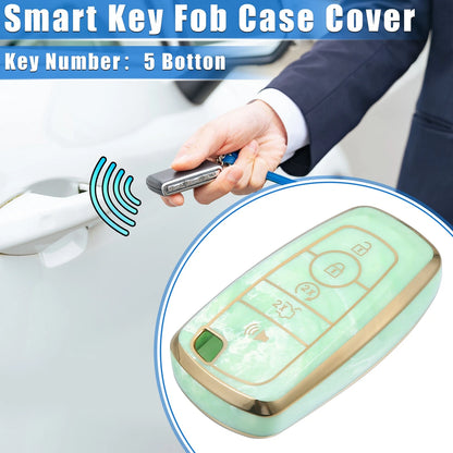 Key Fob Cover 5 Button for Ford Smart Key (Compatible) - Green