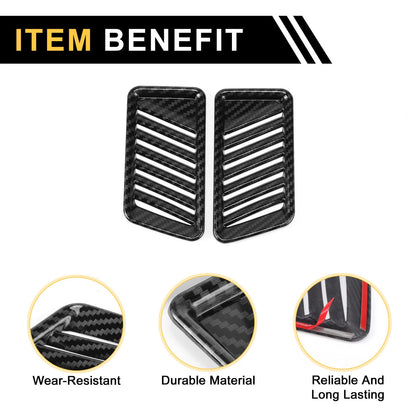 Carbon Fiber Pattern Air Vent Covers for Ford F-150 (2021-2024)