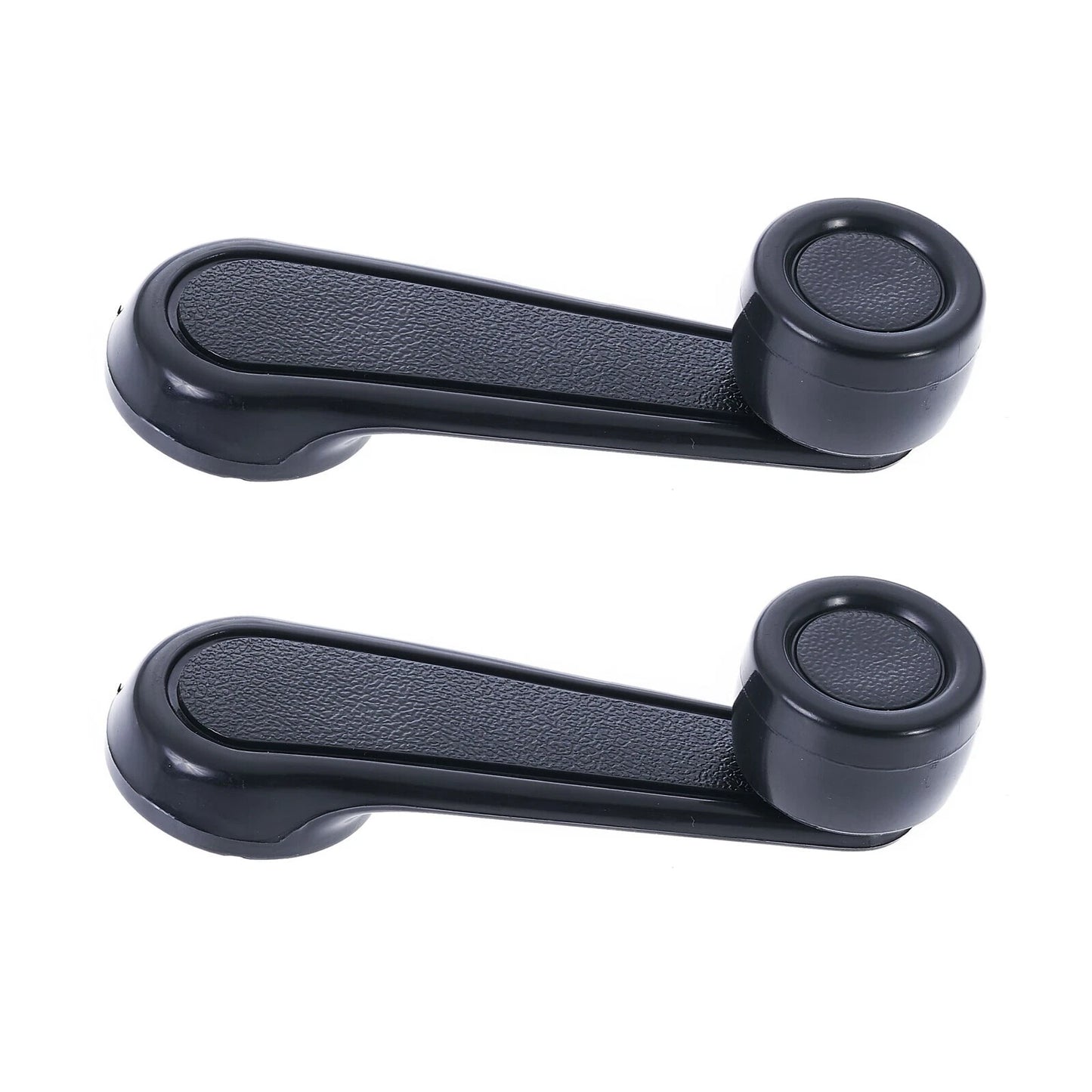 2 x Black Front Window Crank Handles for Toyota Land Cruiser (1969-2007)