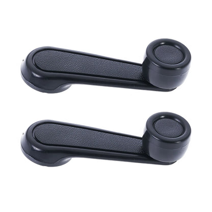 2 x Black Front Window Crank Handles for Toyota Land Cruiser (1969-2007)