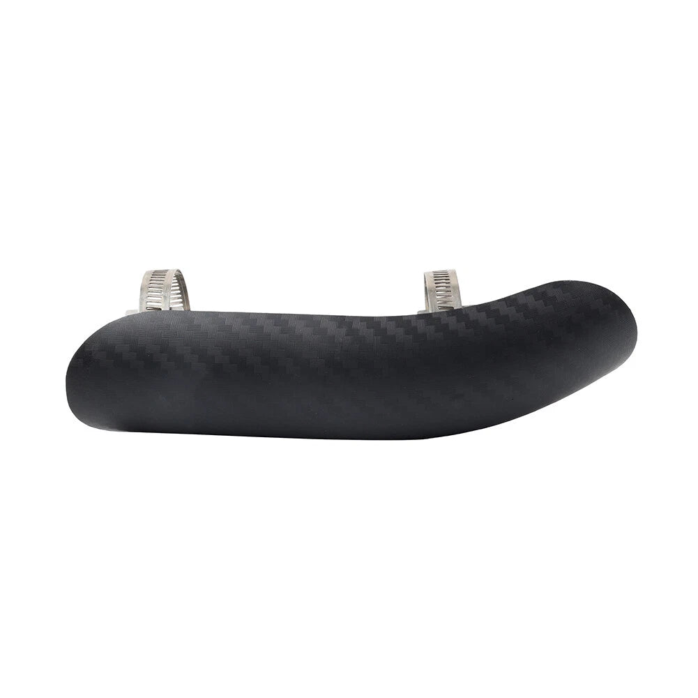 Universal Exhaust Muffler Heat Shield Cover for Car - Black/Silver Clamp