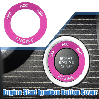 Engine Start Button Sticker for Dodge Charger Challenger Alloy Rose Red