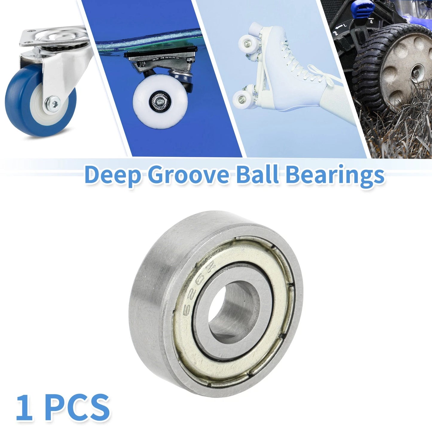 Deep Groove Ball Bearings 6x19x6mm for Scooter Skateboard Wheel