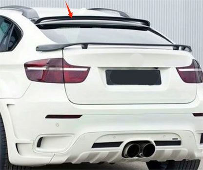 Rear Roof Spoiler Wing Glossy Black for BMW X6 E71 E72 (2008-2014)