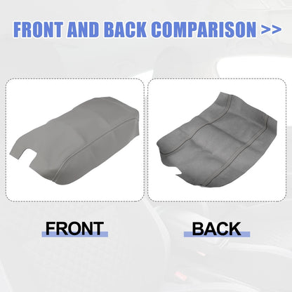 Car Center Console Lid Armrest Cover for Ford F150 (2009-2014) Gray