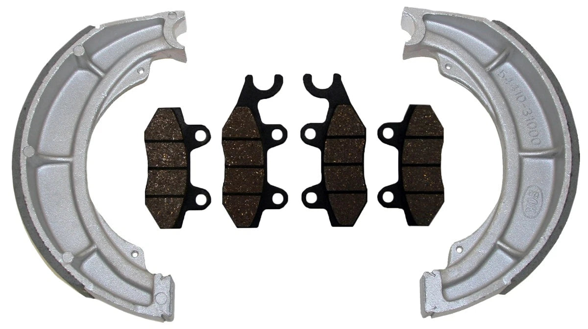 Front Brake Pads & Rear Brake Shoes for Suzuki Quadrunner 500 Quadmaster 500