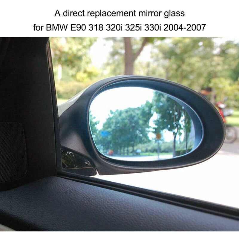 Right Side Heated Mirror Glass for BMW E82 E88 E90 E91 E92 E46 (2007-2013)