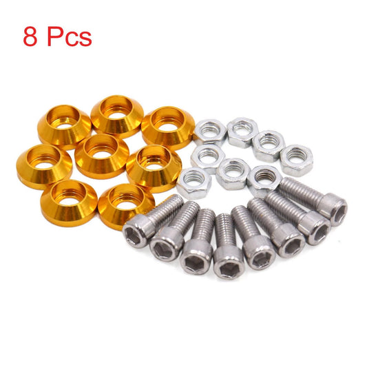 Windscreen License Plate M6 Bolts Screw 8Pcs for Universal