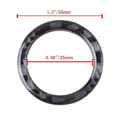 Carbon Fiber Push Start Button Ring for BMW E90 E92 325i 328i 330i (2006-2012)