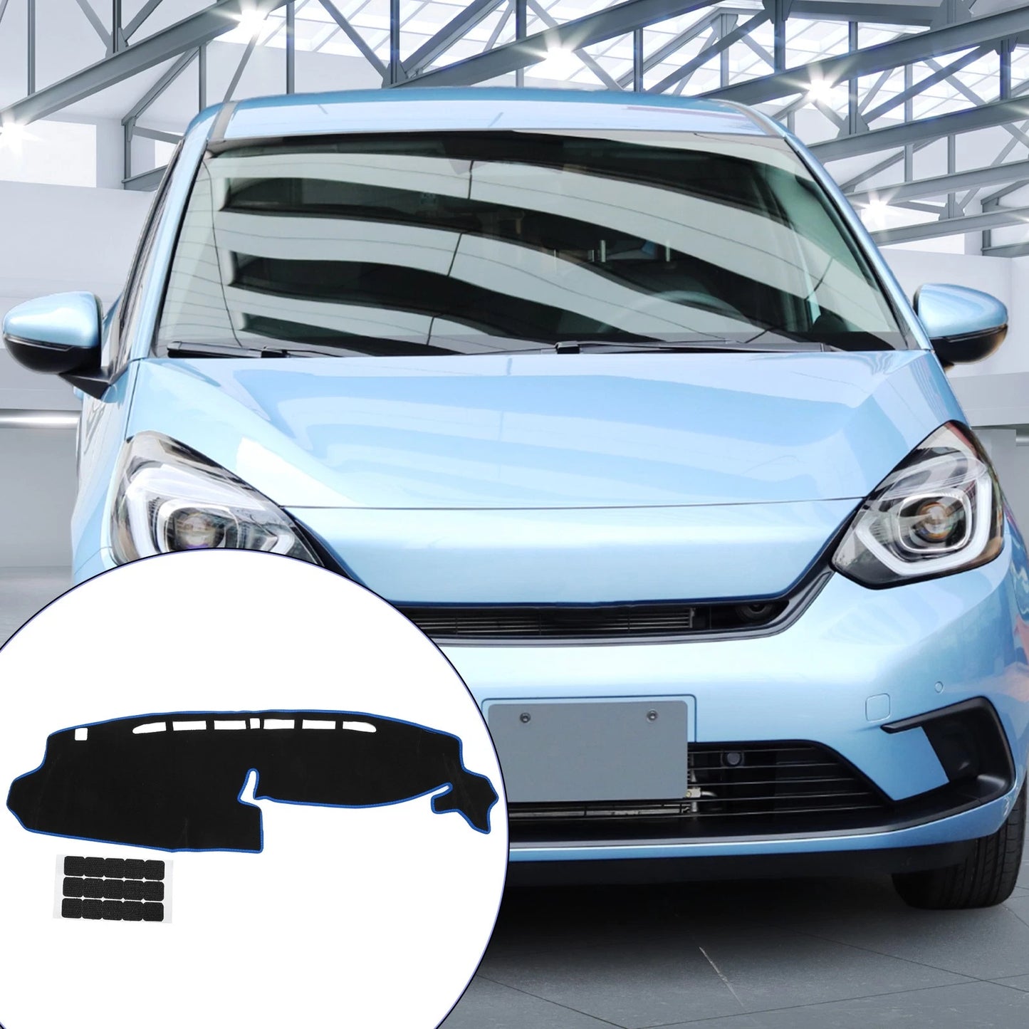 Dashboard Cover Mat for Honda N-BOX JF3/JF4 (2017-2020) Black Blue 1 Set