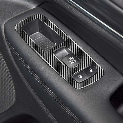 Carbon Fiber Window Control Buttons Cover Trim Fit for Grand Cherokee 2011-2019