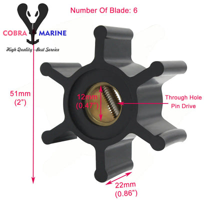 Water Pump Impeller for Johnson, Jabsco, Volvo