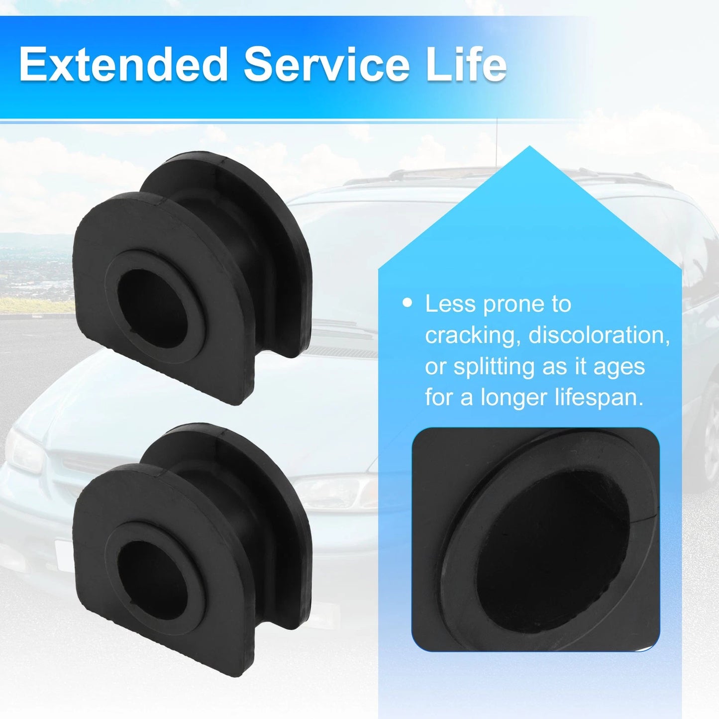 Stabilizer Sway Bar Bushing Kit for CADILLAC ESCALADE Black (2002-2006)