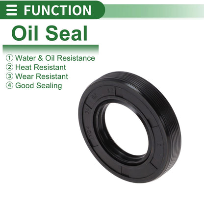 Oil Seal 35x62x12mm NBR Rubber High Pressure Black 5 Pcs