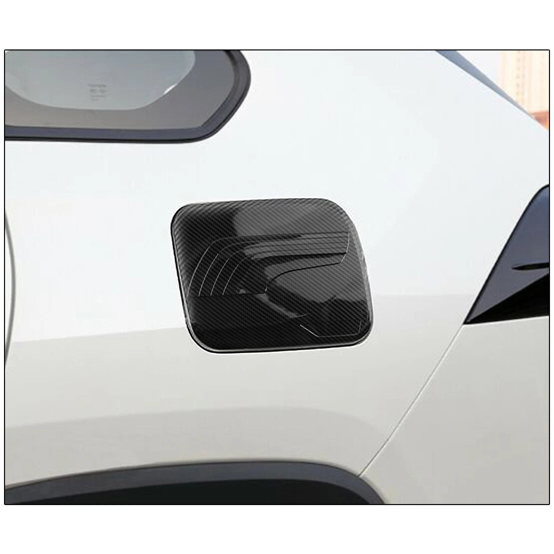 Carbon Fiber Fuel Tank Cap Cover Trim for Toyota RAV4 (2019-2021)