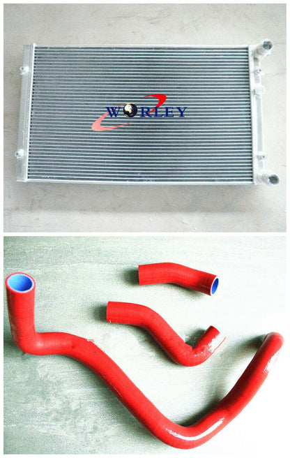 Radiator for VW Golf 1.4/1.6/1.8/2.0 Turbo (2000-2006) + Red Hose