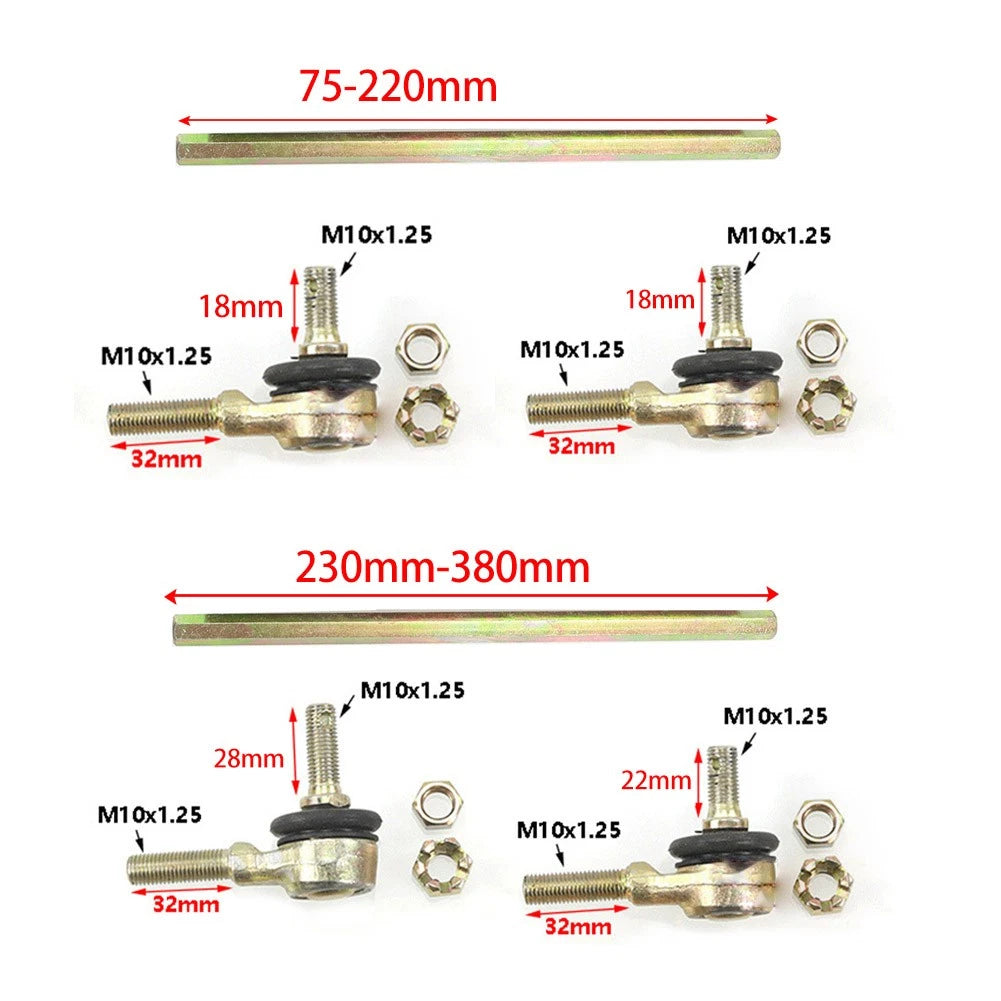 8cm M10 Ball Joiner Bolt Tie Rod for 50cc 70cc 110cc Quad Dirt Bike ATV