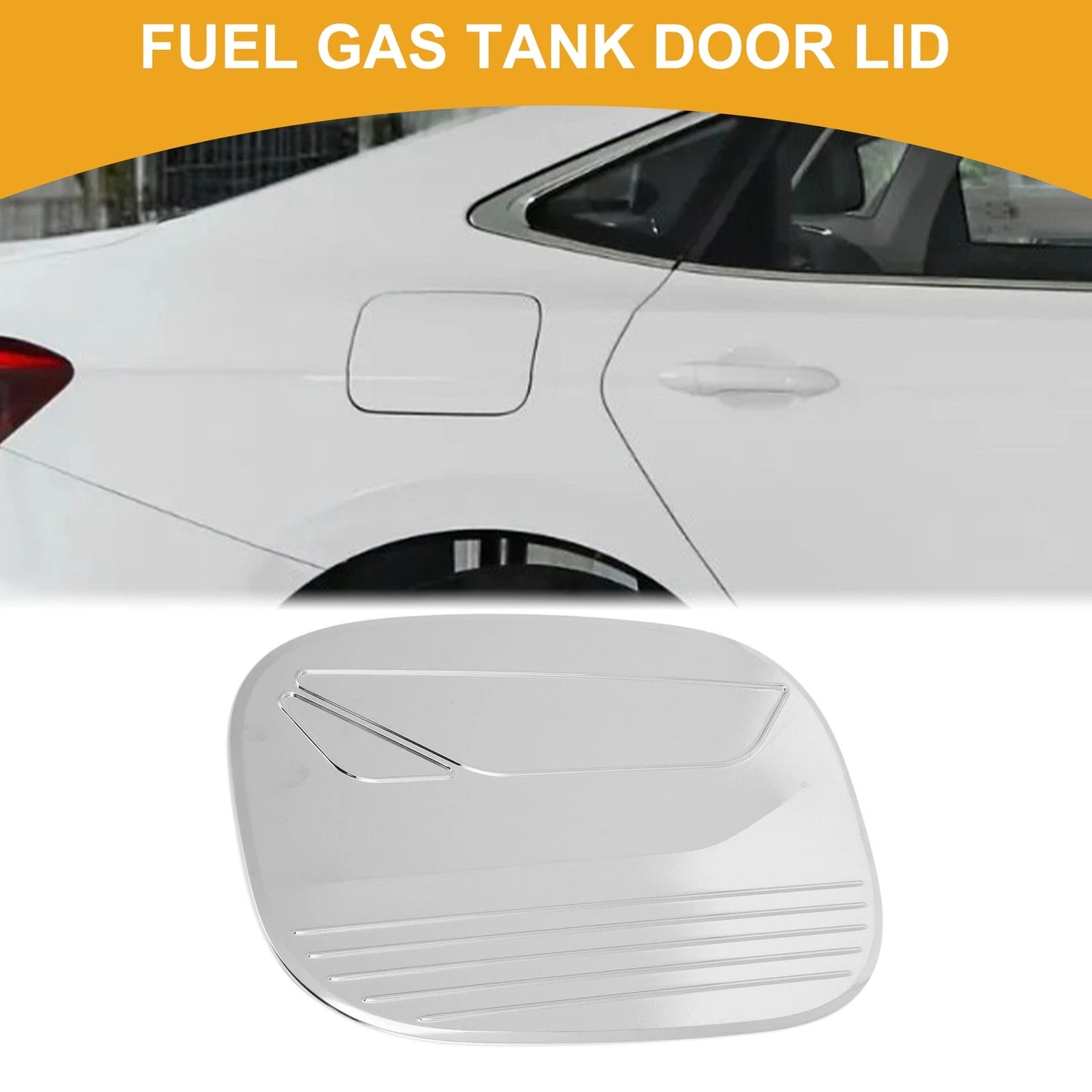 Fuel Tank Door Cap for Mazda CX-8 2019-2025 Chrome Silver Tone