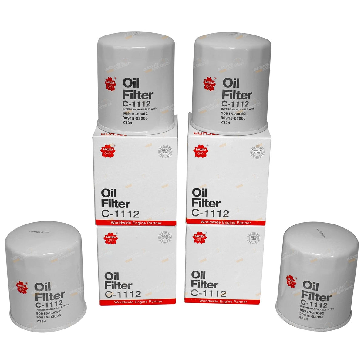 4 x Diesel Oil Filters 3.0L 5L Engine for Hiace Van (2000–2004)