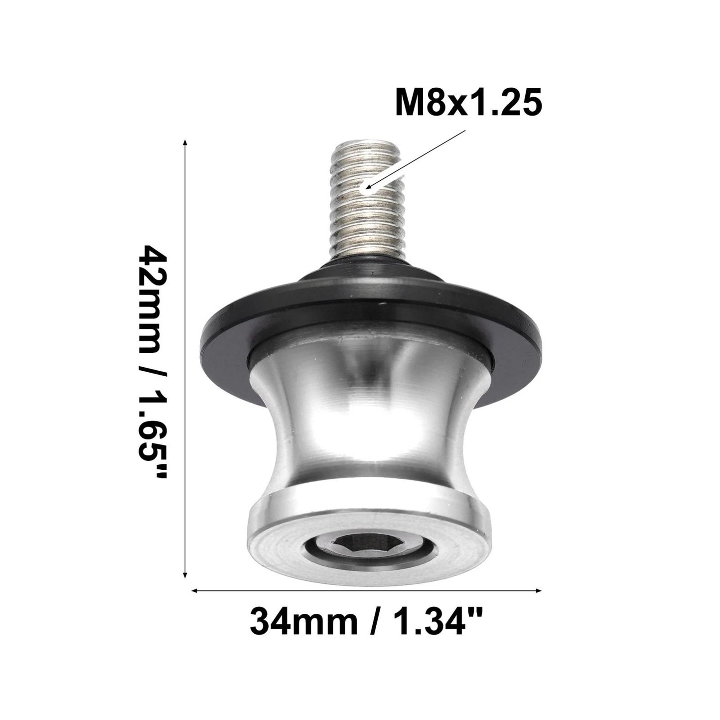2 x 8mm Motorcycle Swing Arm Spool Rear Stand for Universal Motorcycle