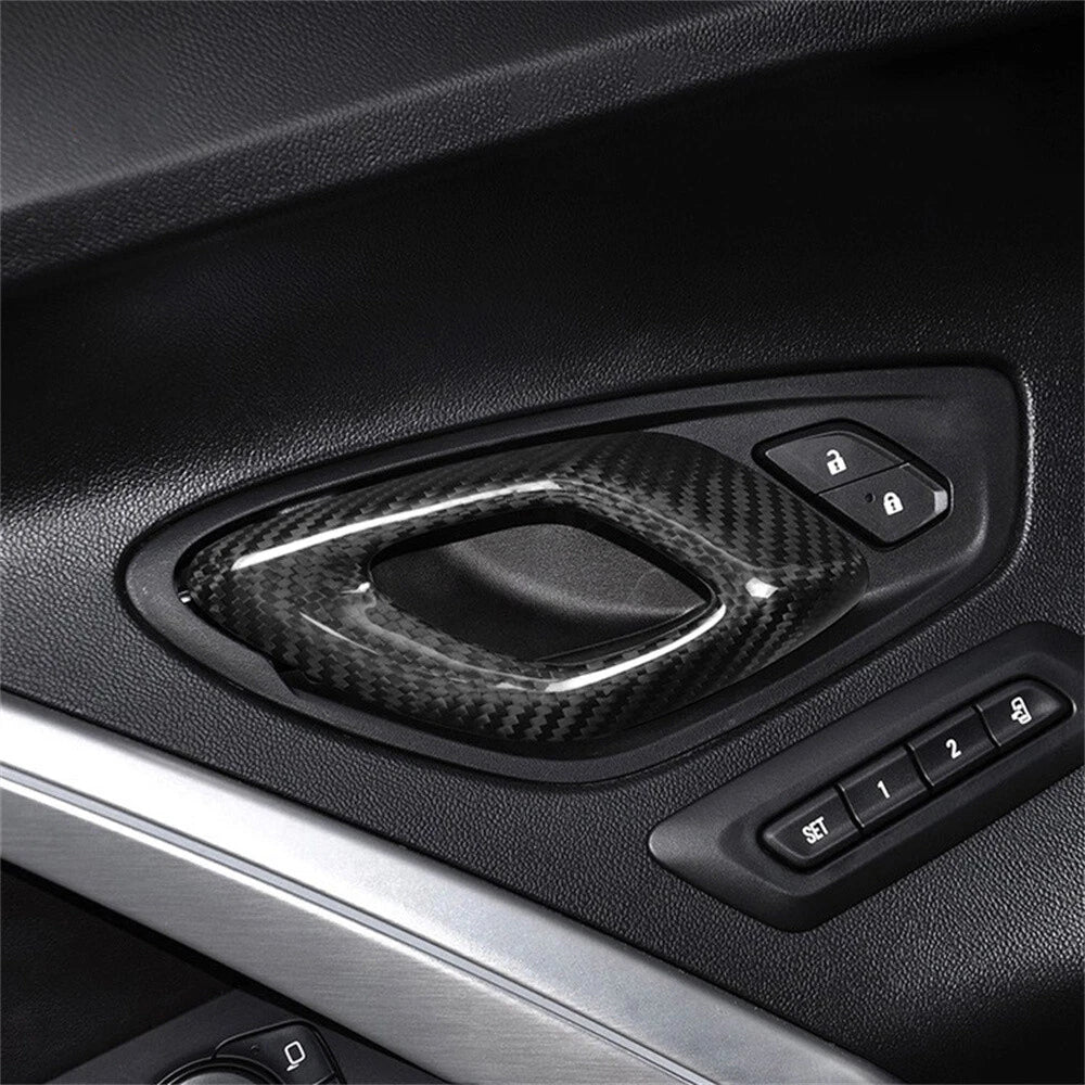 Carbon Fiber Door Handle Panel Cover Trim for Chevrolet Camaro (2016-2023)