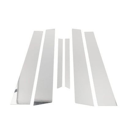 6 Pcs Chrome Silver Door Pillar Window Trim for Mercedes S-Class (2007-2013)