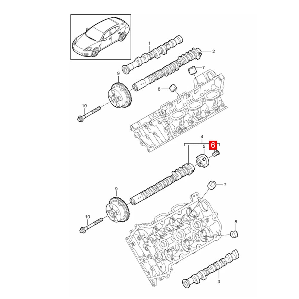 1Pc Camshaft Plug Stopper Valve Lever for Porsche Cayenne Panamera (2008–2017)