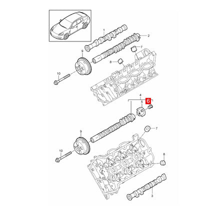 1Pc Camshaft Plug Stopper Valve Lever for Porsche Cayenne Panamera (2008–2017)