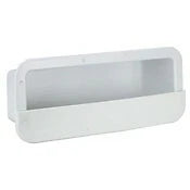 Boat Side Pocket Holder Rectangular Can-SB Horizontal Flush Mount White