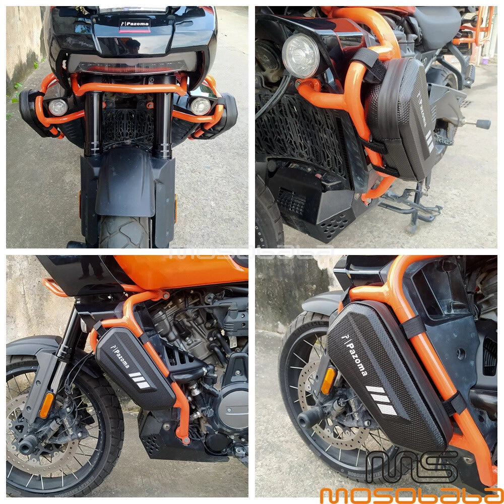 2L Front Bumper Guard Storage Tool Bag for Harley Motorcycles
