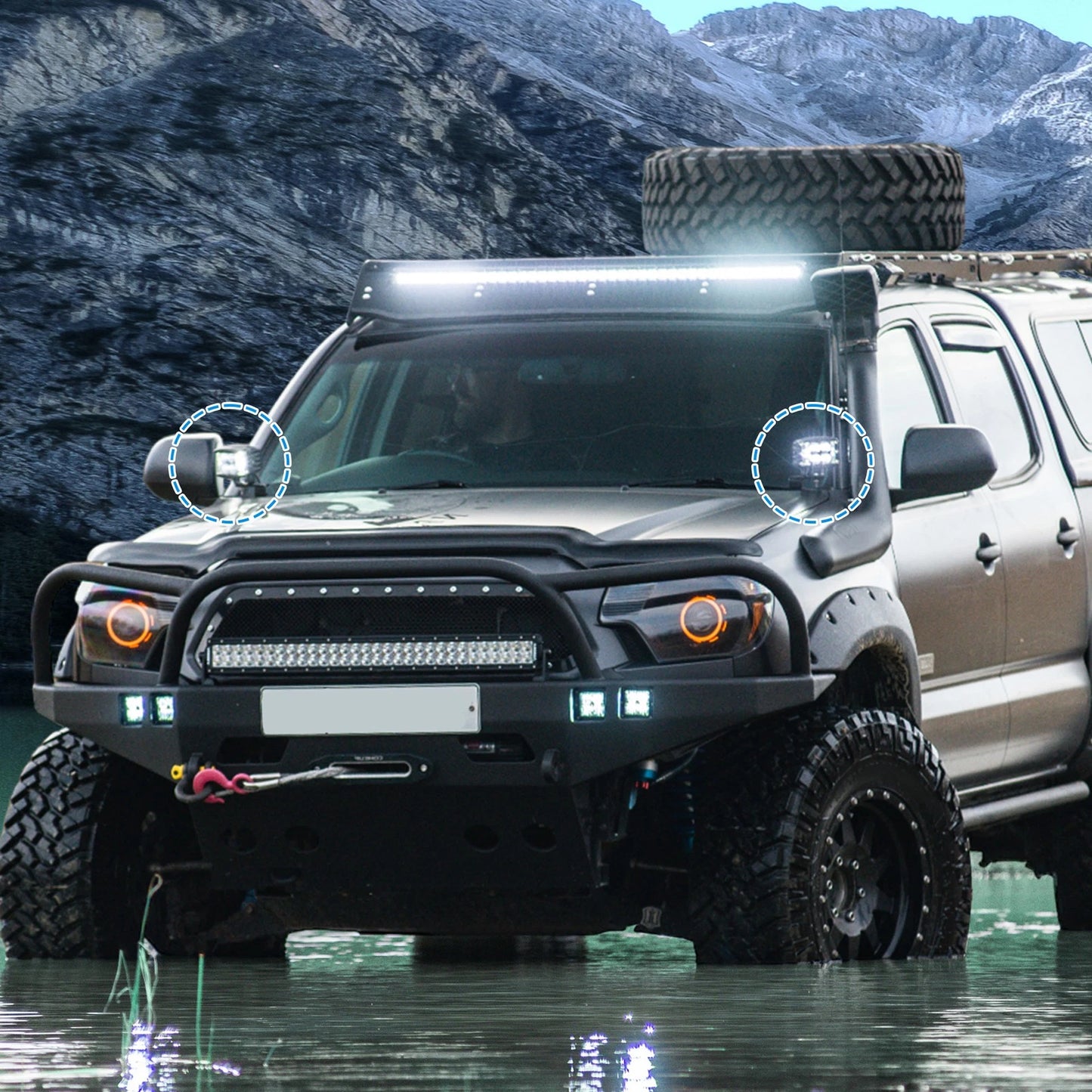 Hood LED Light Mount Bracket for Toyota 4Runner (2010-2022)